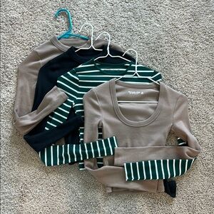 Abercrombie 4 pack XXS long sleeves